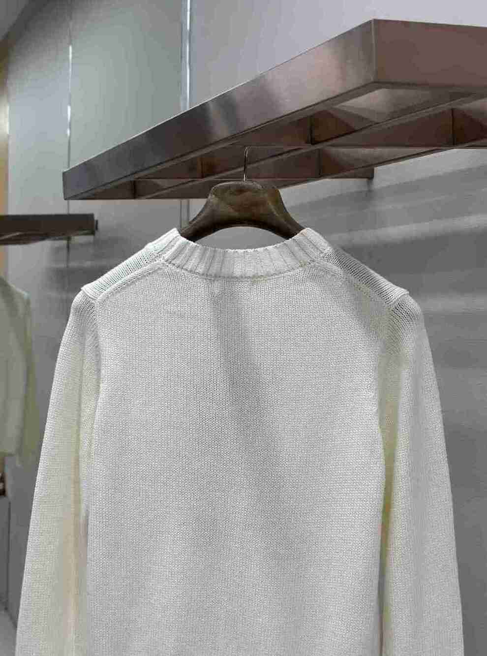 Polo Ralph Lauren Picnic Bear Knit Sweater Off White Casual Ladies Pullover - Picture 7 of 7